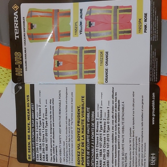 Terra safety vest nwt size S/M - Picture 6 of 7